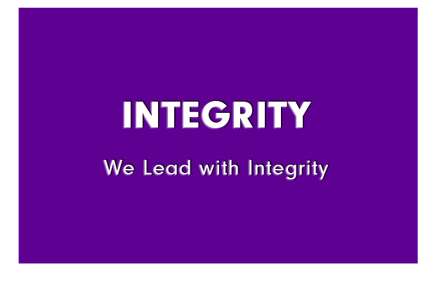 Integrity: We Lead with Integrity