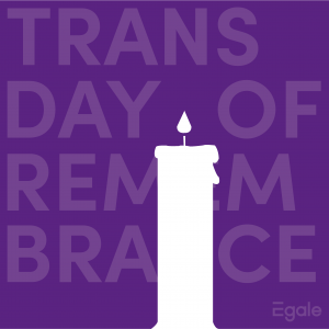 Trans Day of Remembrance (with silhouette of a candle)