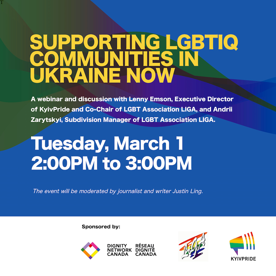 Supporting LGBTIQ Communities in Ukraine Now - Tuesday, March 1, 2:00pm to 3:00pm